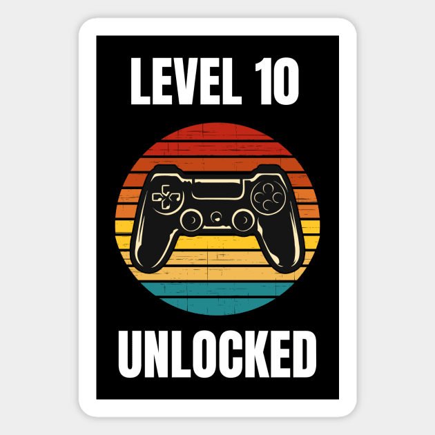 Level 10 Unlocked Magnet by BlueSkyGiftCo